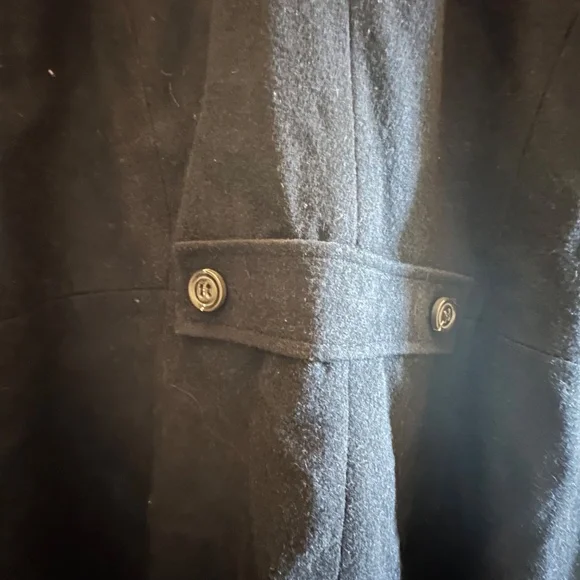 Reitmans Plus Black Wool Blend Coat – Size 20 – Removable Faux Fur Collar - Picture 7 of 7